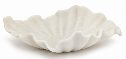 Decorative Large Scallop Bowl Resin