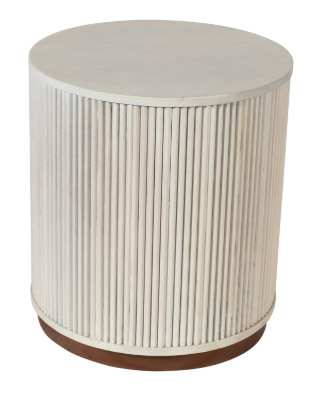 Hand Made Mango Wood Round Side Table