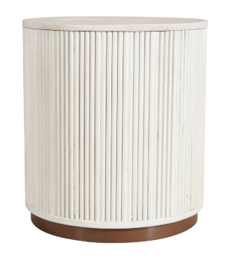 Hand Made Mango Wood Round Side Table