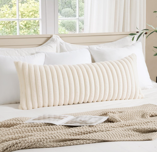 Faux Fur Lumbar Pillow 14 x 36"