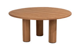 Corsica Round Outdoor Dining Table Teak 160cm