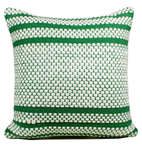 Hand Woven Jade Green Pillow