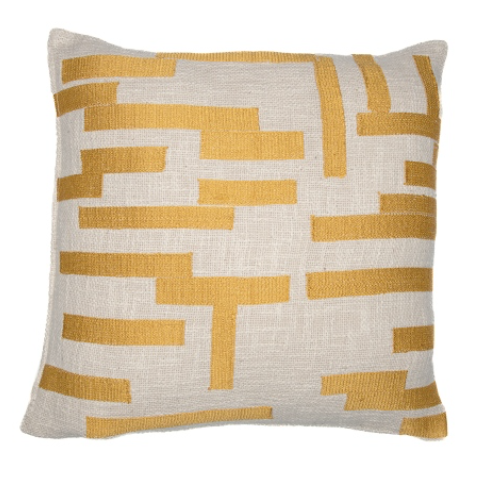 Hand-Woven Abstract Decorative Pillow