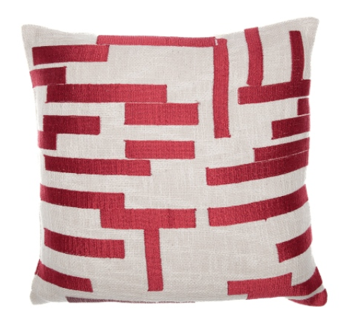 Hand-Woven Abstract Decorative Pillow