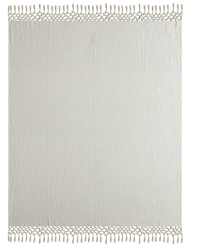 100% Cotton Light Blue Throw 50 x 60"