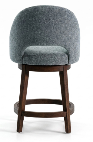 Handmade Walnut Blue Counter Stool