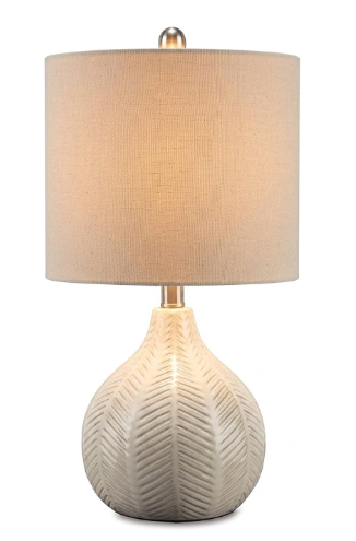 Herringbone Ceramic Table Lamp 21"