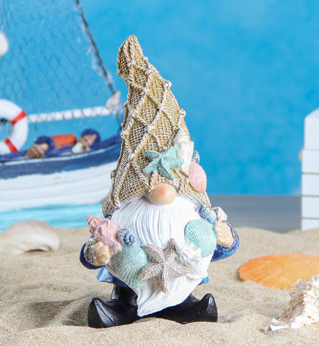 Decorative Beach Gnome Statue
