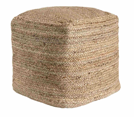 Hand Made 100% Jute Pouf 18"
