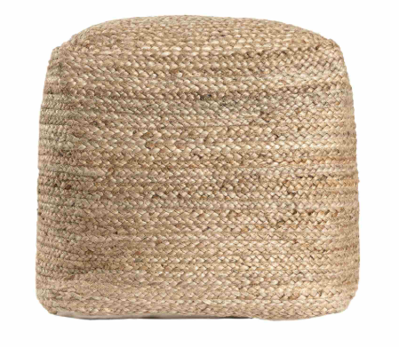 Hand Made 100% Jute Pouf 18"