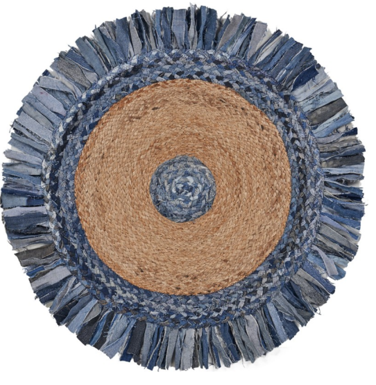 Hand Braided Chindi Rug Multi Round