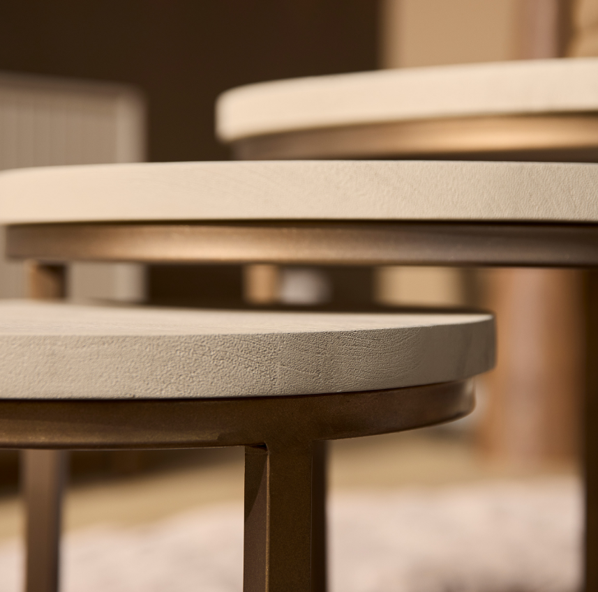 Madison Coffee Table Set Sand Mango Wood 70 cm