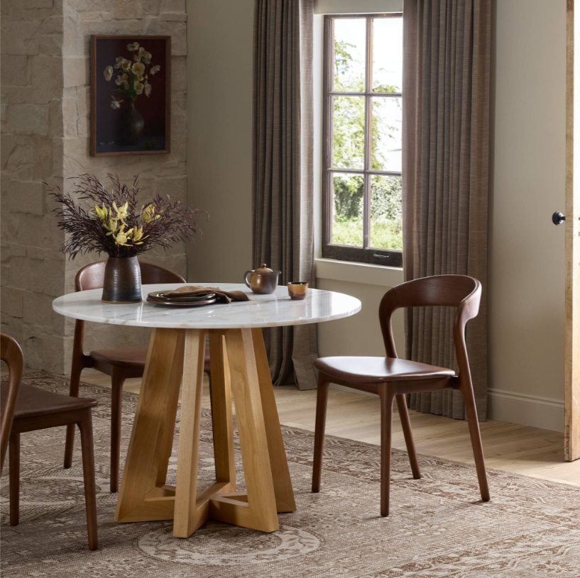 Creston Round Dining Table Marble
