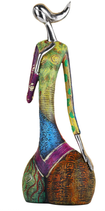 Suruim Colorful Abstract Women Figurine Resin