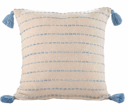 Handwoven Cotton Blend Pillow 20 x 20"